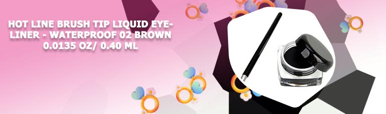 Waterproof brush tip eyeliner